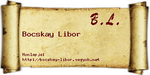 Bocskay Libor névjegykártya